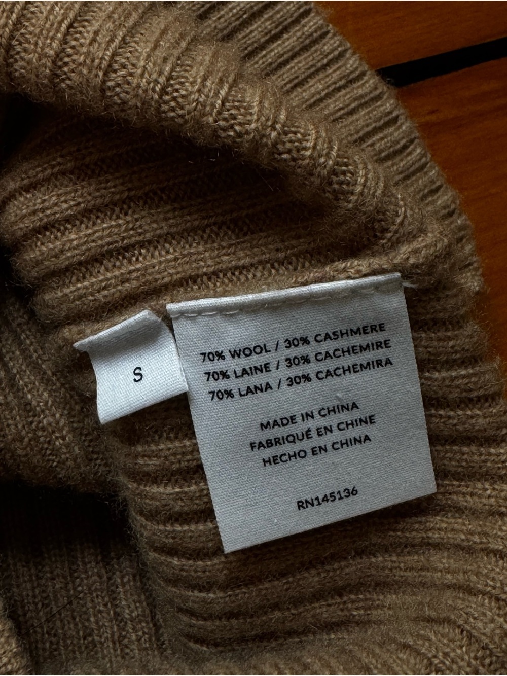NAADAM Asymmetrical Ribbed Cashmere Sweater - Picture 4 of 4